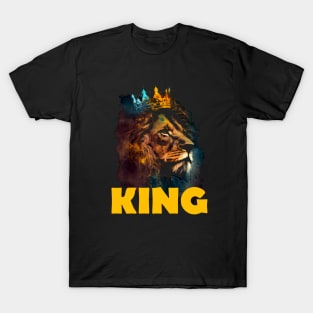 Lion With Crown "King" #1 T-Shirt